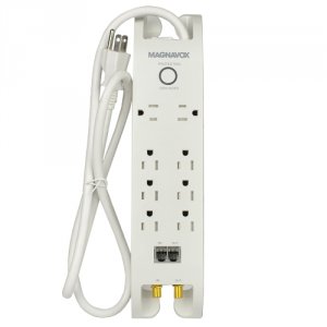 Magnavox MC350 2160 Joules 120v 8-outlet Surge Protector Wcoaxial Phon