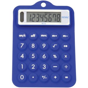 Adler 29311R Blue Rubber Calculator