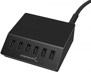 Sabrent AX-FLCH-B Premium 60 Watt 12 Amp 6port