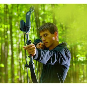 Center ABY1721 Crosman Elkhorn (black)pre-teen Compound Bow W2- 26 Arr