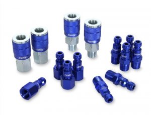 Colorconnex A72458C Coupler  Plug Kit Type C 14in Npt 14in Body Blue 1