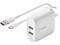 Belkin WCE001DQ1MWH Lt;pgt;dual Usba Wall Charger W1m Pvc A-c 24wlt;pg