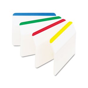 3m MMM 686A50WH Post-itreg; Angled Durable Tabs, 2 X 1.5 , White - 1.5