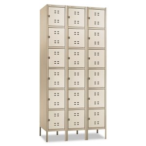 Safco SAF 5527TN Safco Six-tier Two-tone 3 Column Locker With Legs - 3