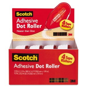 3m MMM 6055BNS Adhesive,dot Rollr Vp,wh