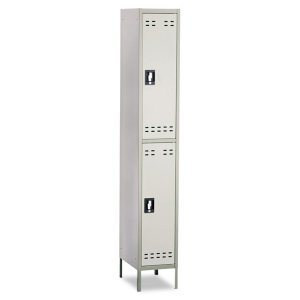 Safco SAF 5526TN Safco Double-tier Two-tone 3 Column Locker With Legs 