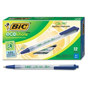 Bic CSEM11-BE Clic Stic Retractable Ball Pens - Medium Pen Point - Ret