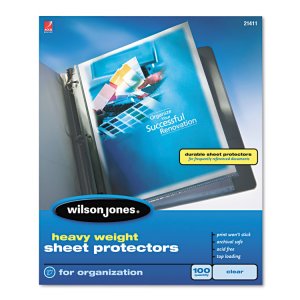 Acco WLJ 21410 Wilson Jones Heavyweight Top-loading Sheet Protectors -