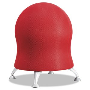 Safco SAF 4750BL Safco Zenergy Ball Chair - Polyester Seat - Four-legg