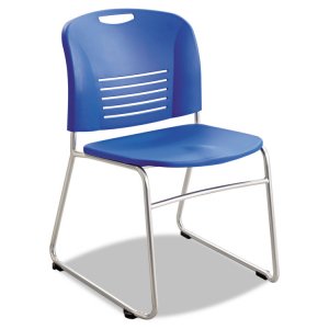 Safco SAF 4292BL Safco Vy Sled Base Stack Chairs - Plastic Seat - Plas