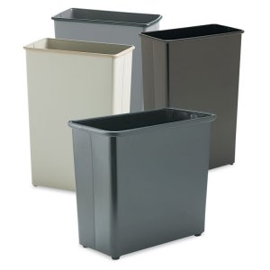 Safco 9616BL Wastebasket,rect27.5qt,bk