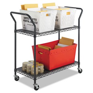 Safco 5338BL Cart,3 Shelf Utility,bk