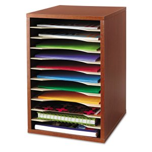 Safco 9419CY Safco Adjustable Vertical Wood Shelf Organizer - 11 Compa