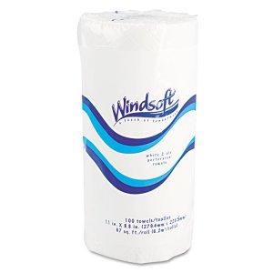 Windsoft WIN2420 Towel,perf, 6pk,72sh,wht