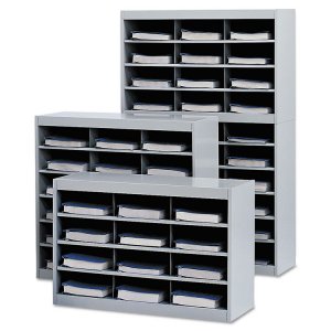 Safco 9264GR Organizer,18comp,mtl,gy