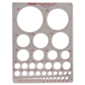 Chartpak/pickett 1204I Template,circle Mstr,smk