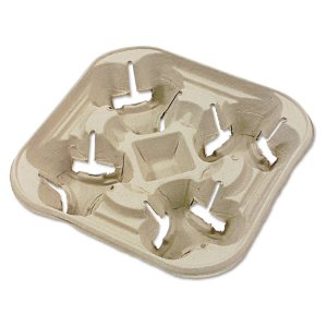 Huhtamaki 20994 Tray,mld Fbr,4cup,300cs