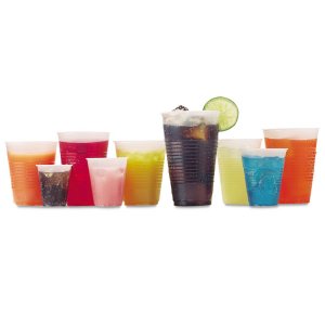 Fabri-kal 9508032 Cup,plastic,ribbd,16oz,tr