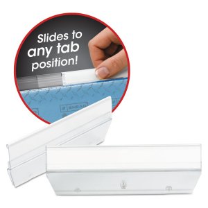 Smead SMD 64626 Smead Easy Slide Hanging Folder Tabs - Clear Poly Tab(