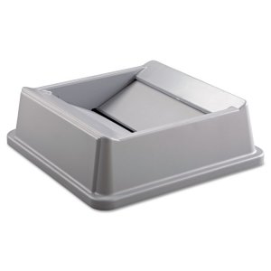 Rubbermaid FG266400GRAY Commercial Untouchable Square Swing Top - Squa