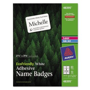 Avery AVE 45395 Averyreg; Eco-friendly Premium Name Badge Labels - Rem