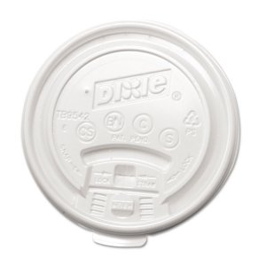 Dixie TB9540 Lid,tear Bk,10pk,wht