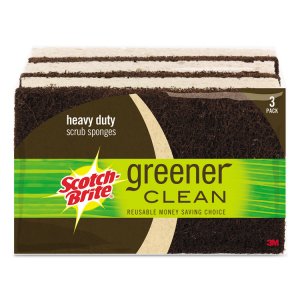 3m 87033 Sponge,scrub,3pk,hvydy,br