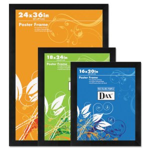 Dax 2863W2X Frame,18x24 Poster,bk