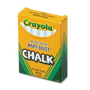 Crayola CYO 501402 Anti-dust Chalk - 3.3 Length - 0.4 Diameter - White