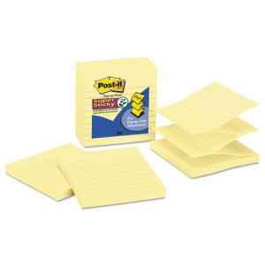 3m MMM R440WASS Post-itreg; Super Sticky Pop-up Lined Note Refills - 4