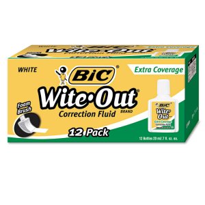 Bic WOFEC12 WHI Fluid,corr,x Coverage,wht