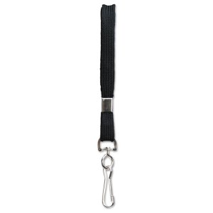 Baumgartens BAU65619 Lanyards,flat,hook,100,bk