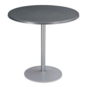 Safco 2490SL Safco Entourage Table Base - Powder Coated, Silver Base -