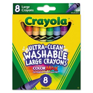 Crayola CYO 523280 Kid's 8 Count Large Washable Crayons - Assorted - 8