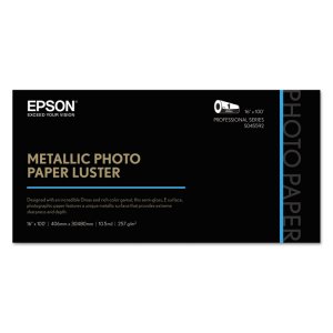 Epson S045592 Paper,16x100,mtlclstr,wh