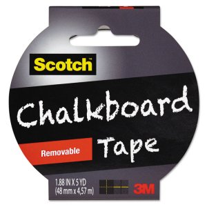 3m 1905R-CB-BLK Tape,rmvable,chalkbd,bk