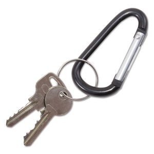 Advantus AVT 75555 Advantus Split Key Ring Carabiner Key Ring - Alumin