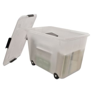 Advantus AVT 34009 Advantus 15-gallon Rolling Storage Tub - External D