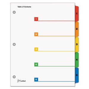 Tops CRD 60828 Cardinal Onestep 8-tab Table Of Content Dividers - 6 X 