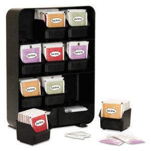 Ems TBORG-BLK Organizer,teabag,9drwr,bk