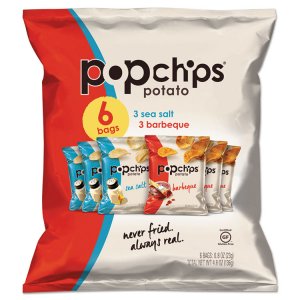 Popchips SMC71100 Chip,sea Salt,24ct.8oz