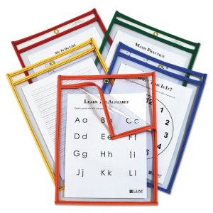 C-line 40711 Pocket,dry Erase,9x12,bk