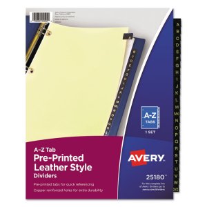 Avery 25180 Index,bndr,11x8.5,a-z