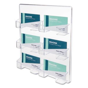 Deflecto DEF 70841 Business Card Holder - Acrylic - 1 Each - Clear