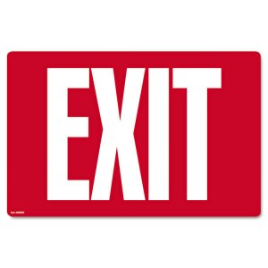 Consolidated 098052 Sign,glow In Dark Exit,wh