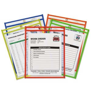 C-line CLI 43910 Neon Shop Ticket Holders, Stitched - Assorted, 5 Colo