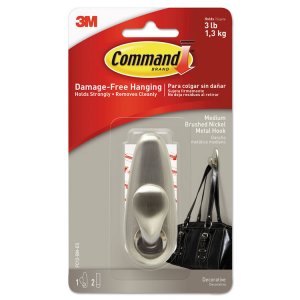 3m FC13BN-2ES Hook,brushed Nickel Hook