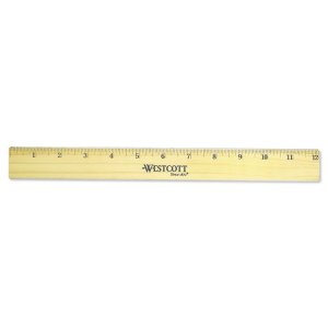 Acme NEE 05221 Ruler,wood,12in,dbl Edge