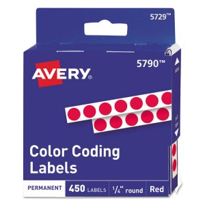 Avery AVE 05790 Averyreg; 14 Color-coding Labels - 14 Diameter - Perma