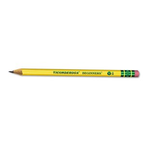 Dixon DIX 13308 Ticonderoga Beginner Pencil With Eraser - 2 Lead - Yel